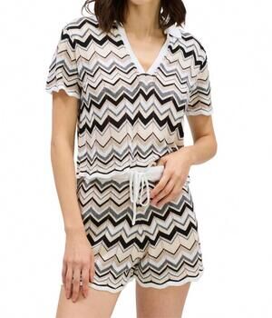 NEW ALLISON NEW YORK goldie pull-on shorts in neutral multi